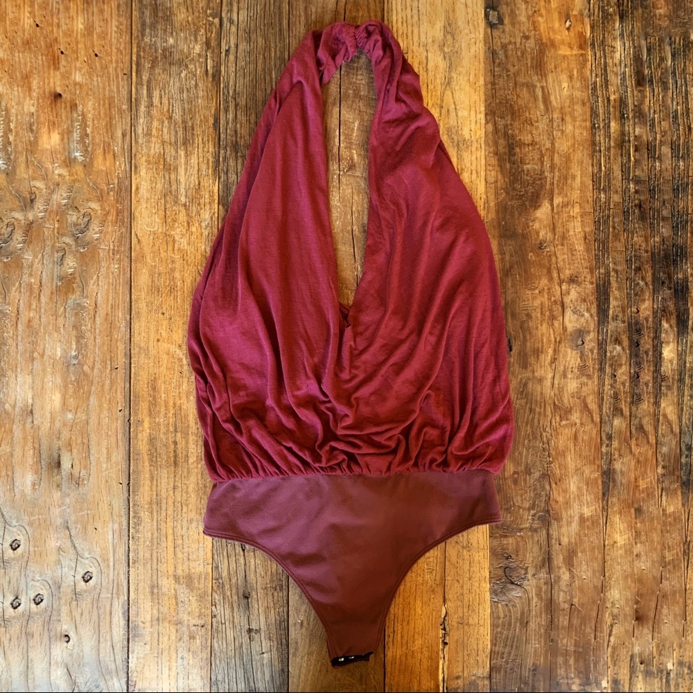 Bordeaux Halter Bodysuit